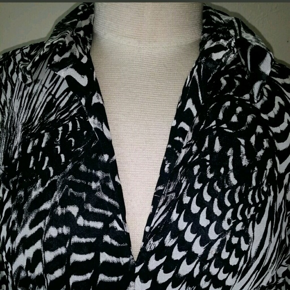 Veronique Young Ruched Zebra Print Blouse - Picture 2 of 8